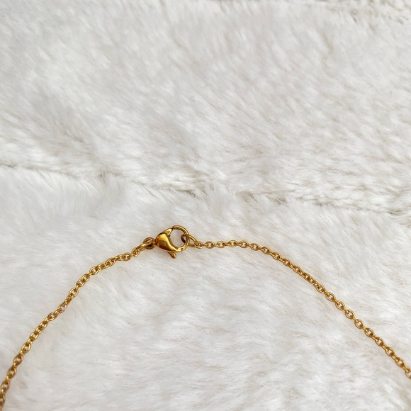 18k Gold Plated “Love” Bar Necklace - Picture 3 of 4